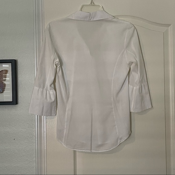 James Perse Slub Side Panel Button Front Shirt in White Size 2 - Picture 6 of 9
